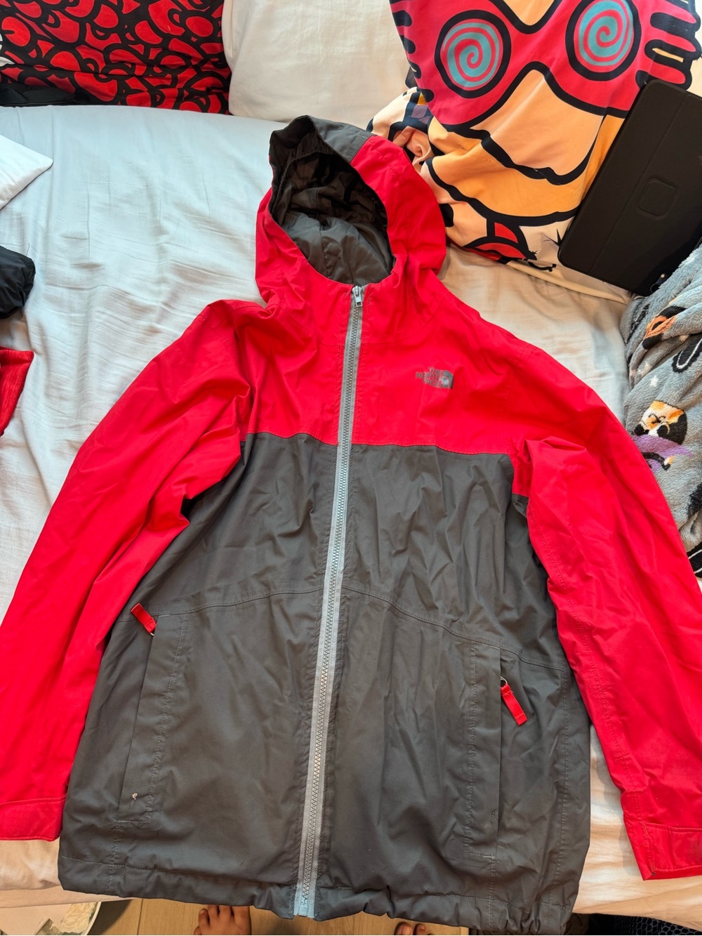 The North Face Kids Red and Gray Dryvent Jacket
